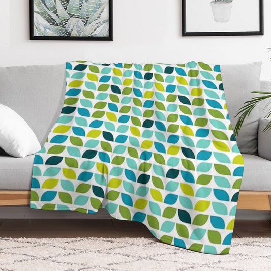 Geometric Pattern Leaf Spring Throw Blanket