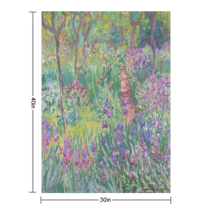The Artist's Garden at Giverny Throw Blanket