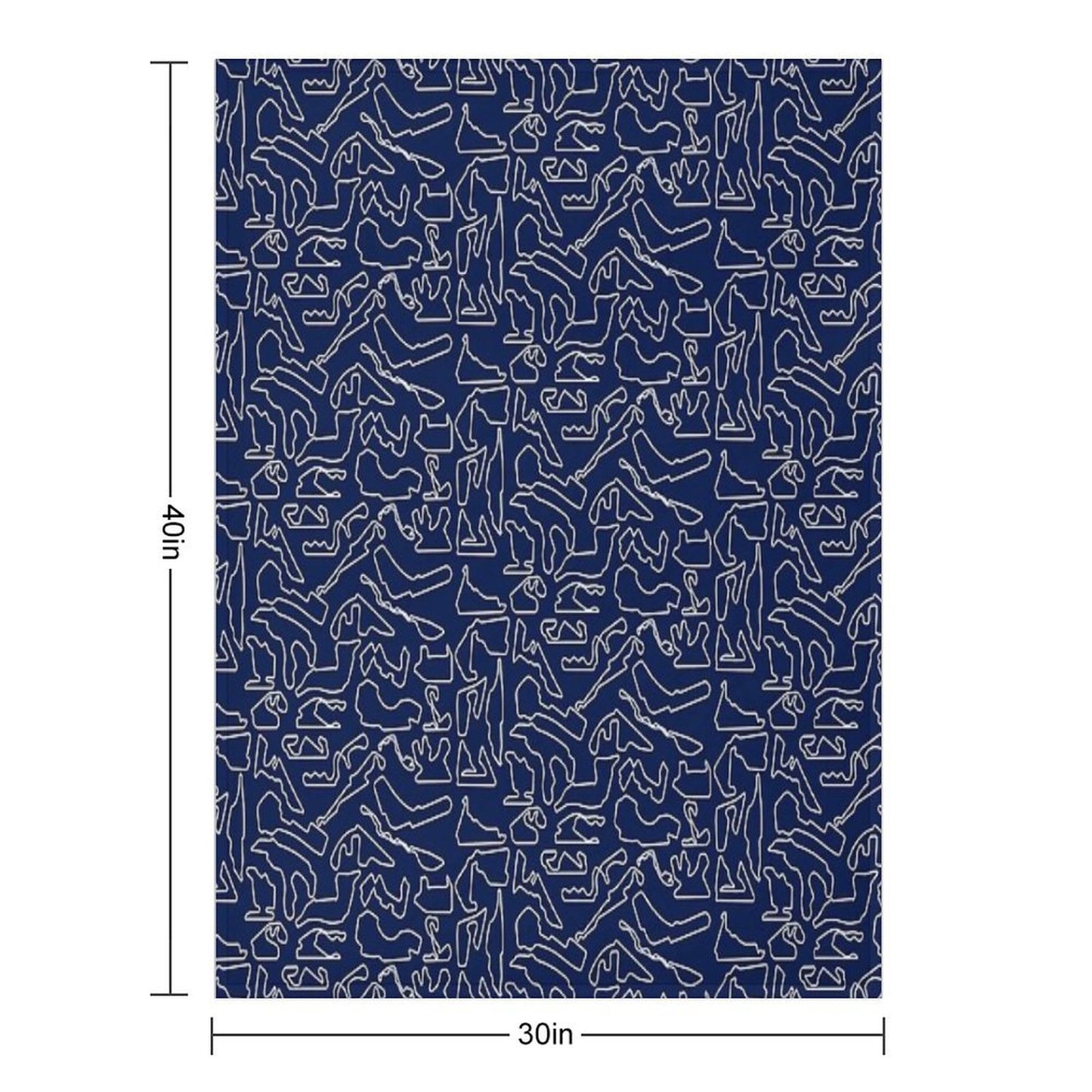 F1 Tracks 2023 (Dark Blue) Throw Blanket