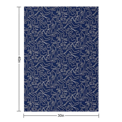 F1 Tracks 2023 (Dark Blue) Throw Blanket