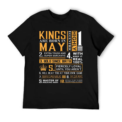 May Birthday Gifts - Kings Are Born In May T-Shirt