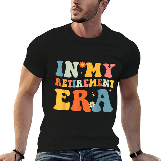 Retirement Giftss For Senior Citizen Retro Groovy In My Retirement Era Funny Teacher Retired 2025 Unisex Adult Black S T-Shirt