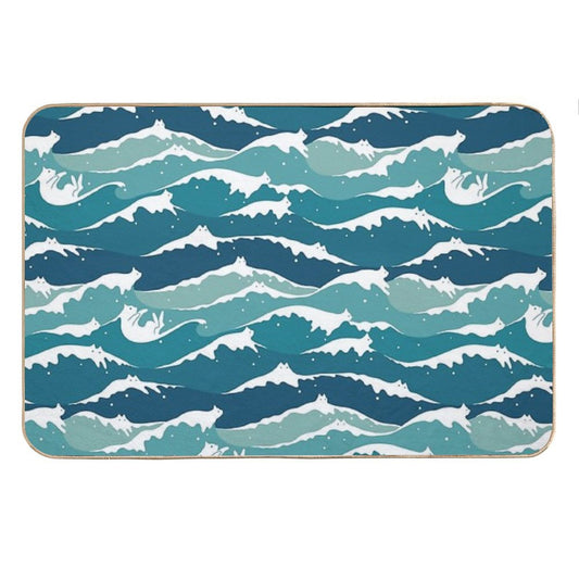 Cat Landscape 135 Cat Waves Bath Mat