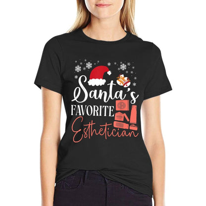 Cute Licensed Esthetician Skincare Beautician Christmas  Relaxed-fit T-Shirt