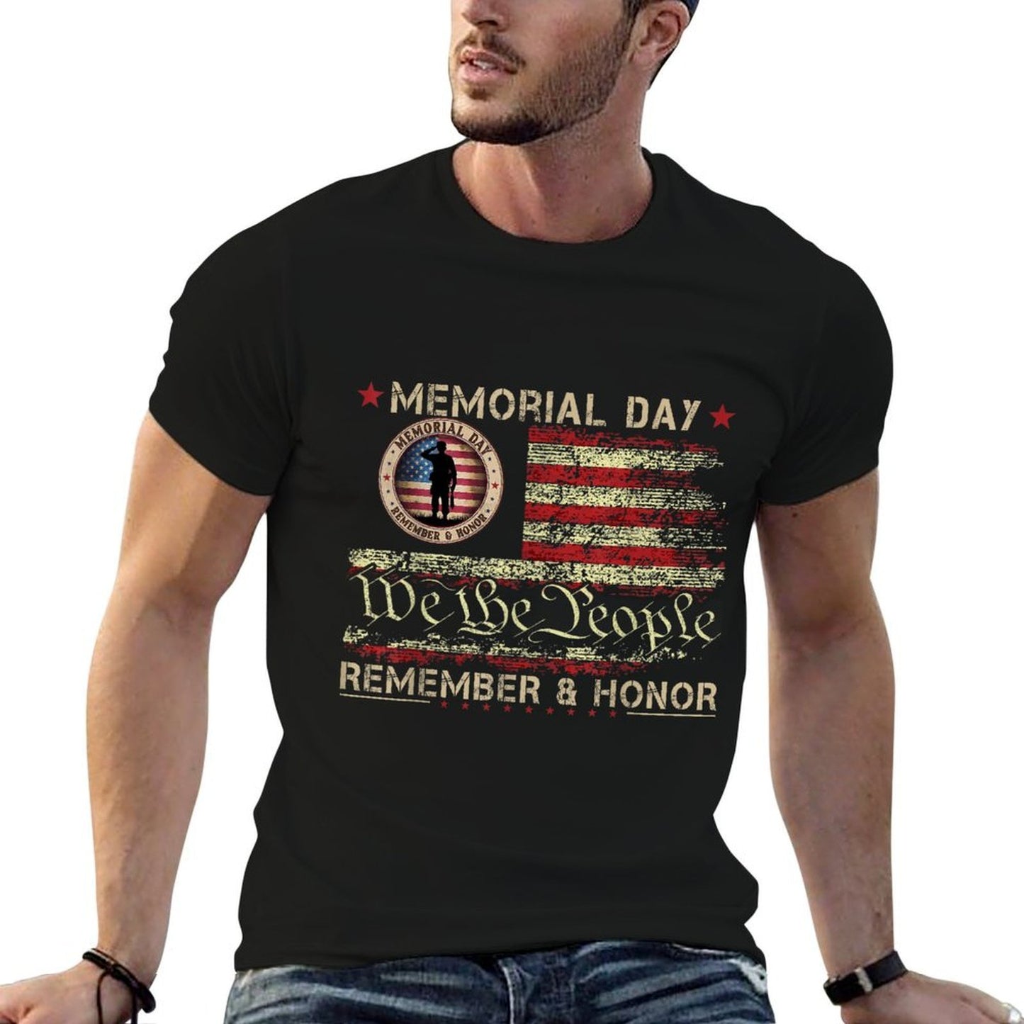 Veterans Day 2025 USA Memorial Day Red Poppy Flower Military  Vintage-inspired T-Shirt