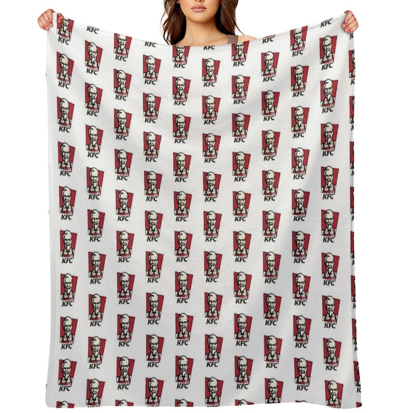 Fast Food Chicken Restaurant KENTUCKY Throw Blanket