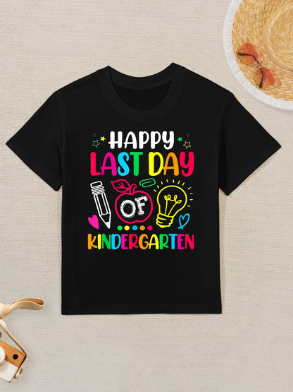 Happy Last Day Of Kindergarten Teacher Graduation Kids T-Shirt