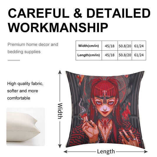 Darkness Linen Throw Pillow Cover