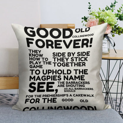Good Old Collingwood Forever! Linen Throw Pillow Cover