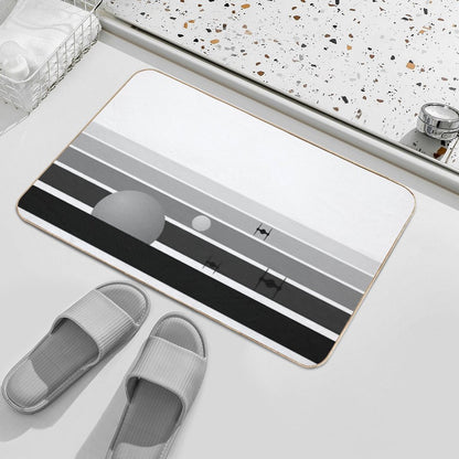 SUNSET BLACK AND WHITE Bath Mat