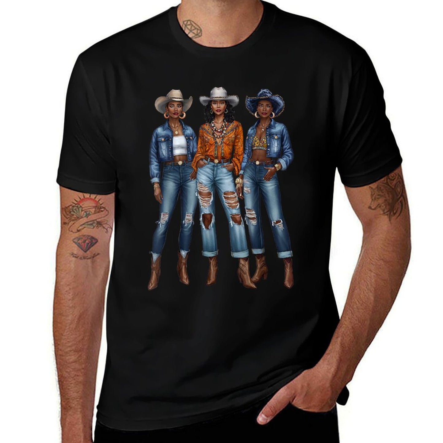 Black Cowgirl Vibes Melanin Black History Texas  Breathable T-Shirt