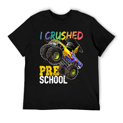 I Crushed Preschool Monster Truck Graduation Cap Gift Boys T-Shirt