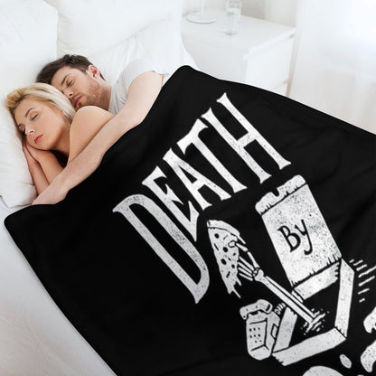 Death By Pizza Throw Blanket