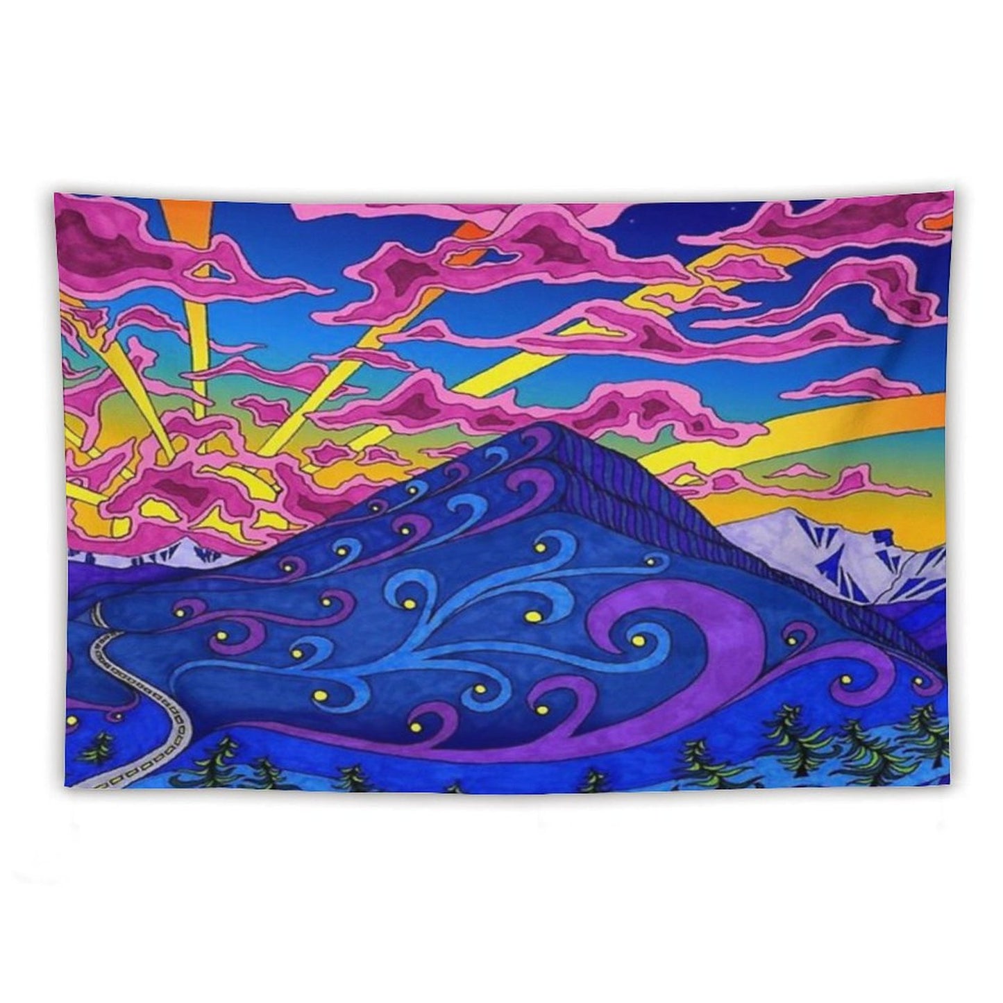 Psychedelic Landscape Tapestry