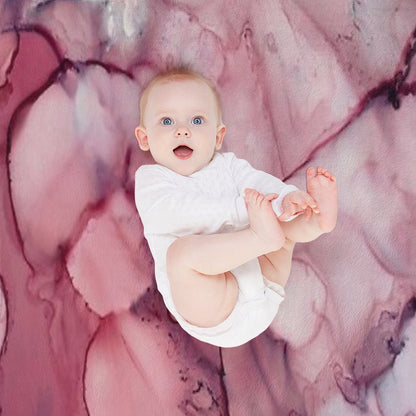 Liquid Mauve Abstract Throw Blanket