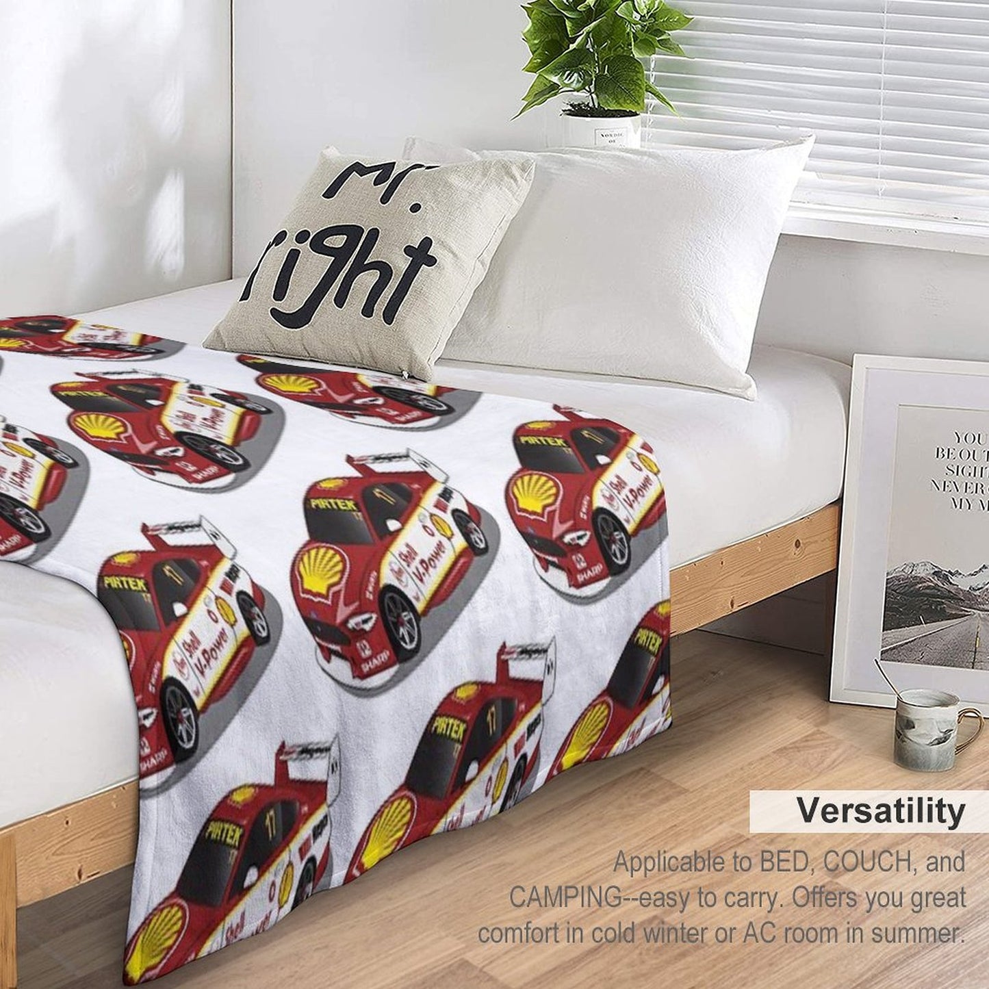 Scott McLaughlin 17 Ford Mustang 2019 Throw Blanket