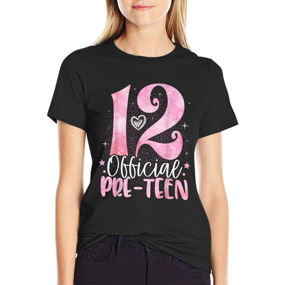 12 Official Pre-Teen 12th Birthday Girl 12 Year Old T-Shirt