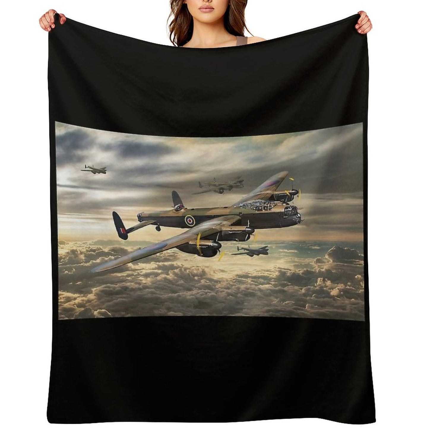 Avro Lancaster Throw Blanket