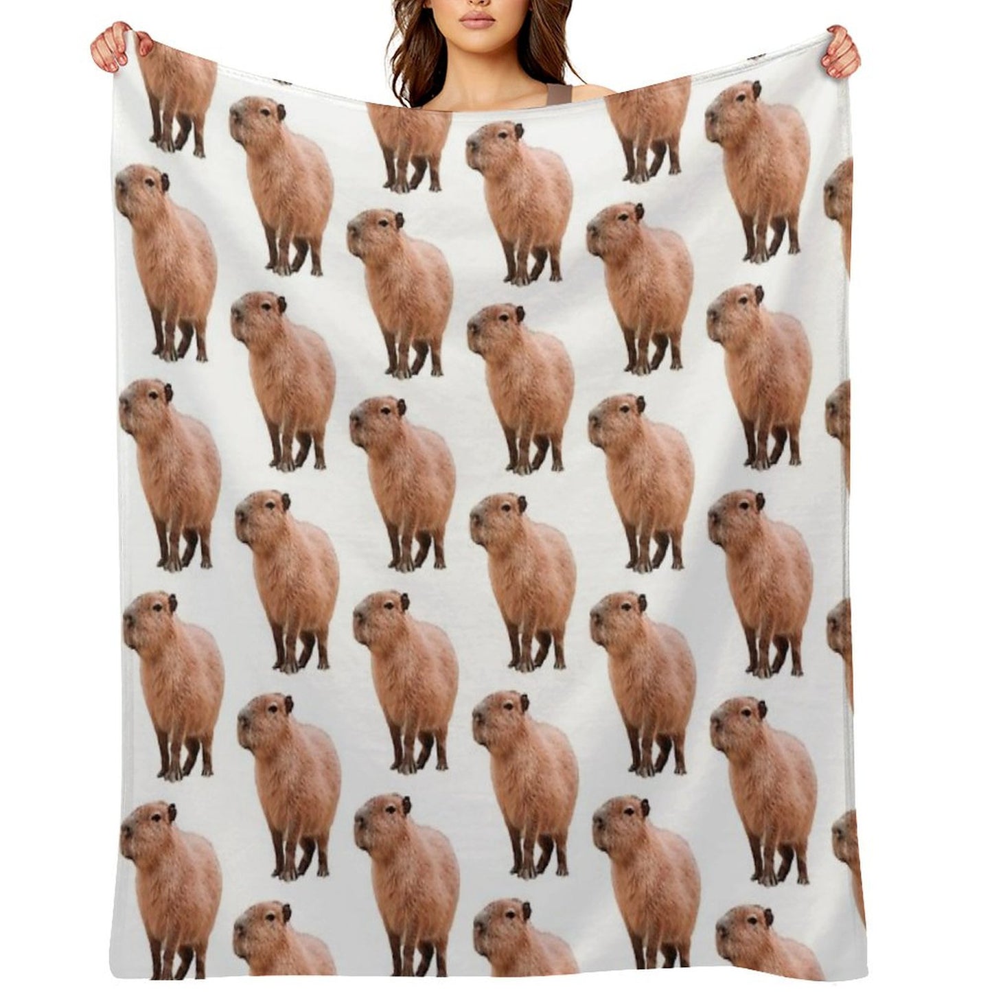 Cute Capybara Throw Blanket