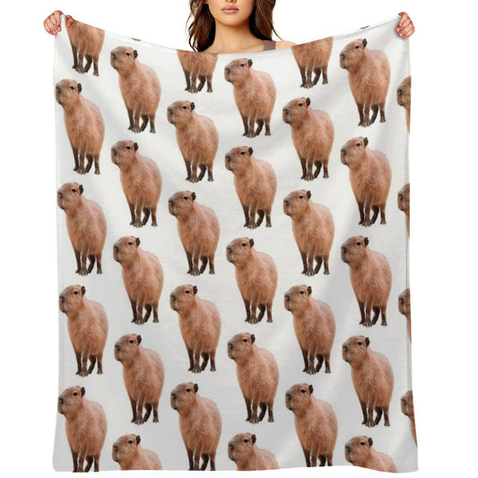 Cute Capybara Throw Blanket