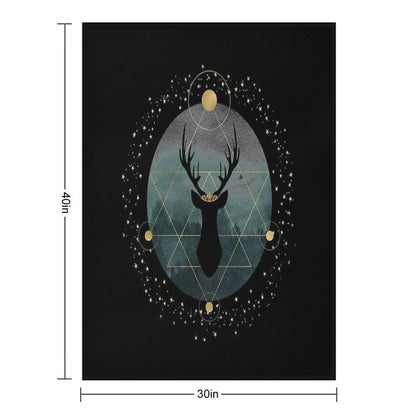 Throne of Glass- Forest Stag Throw Blanket
