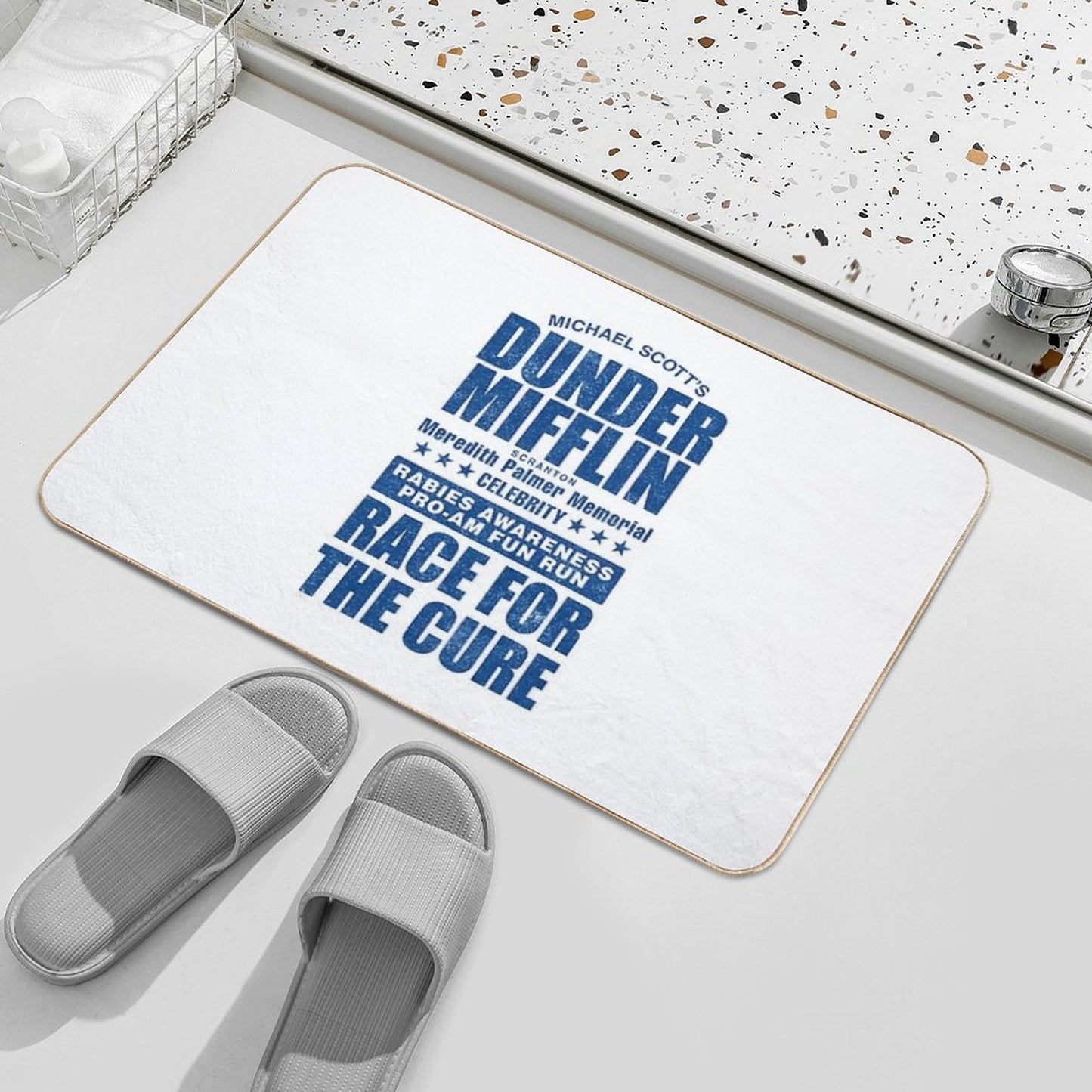 Dunder Mifflin Rabies Awareness Race for The Cure Bath Mat