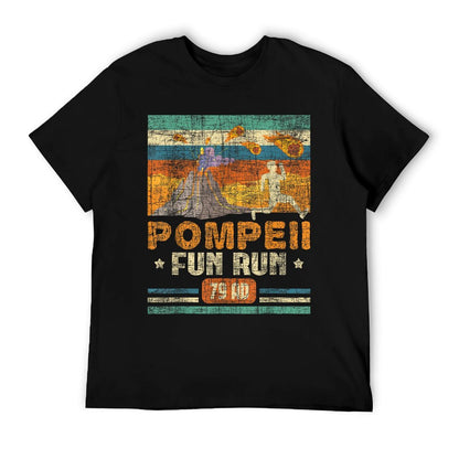 Funny Volcano Shirts Pompeii Fun Run - Geography Volcanologist Volcanology, Black T-Shirt