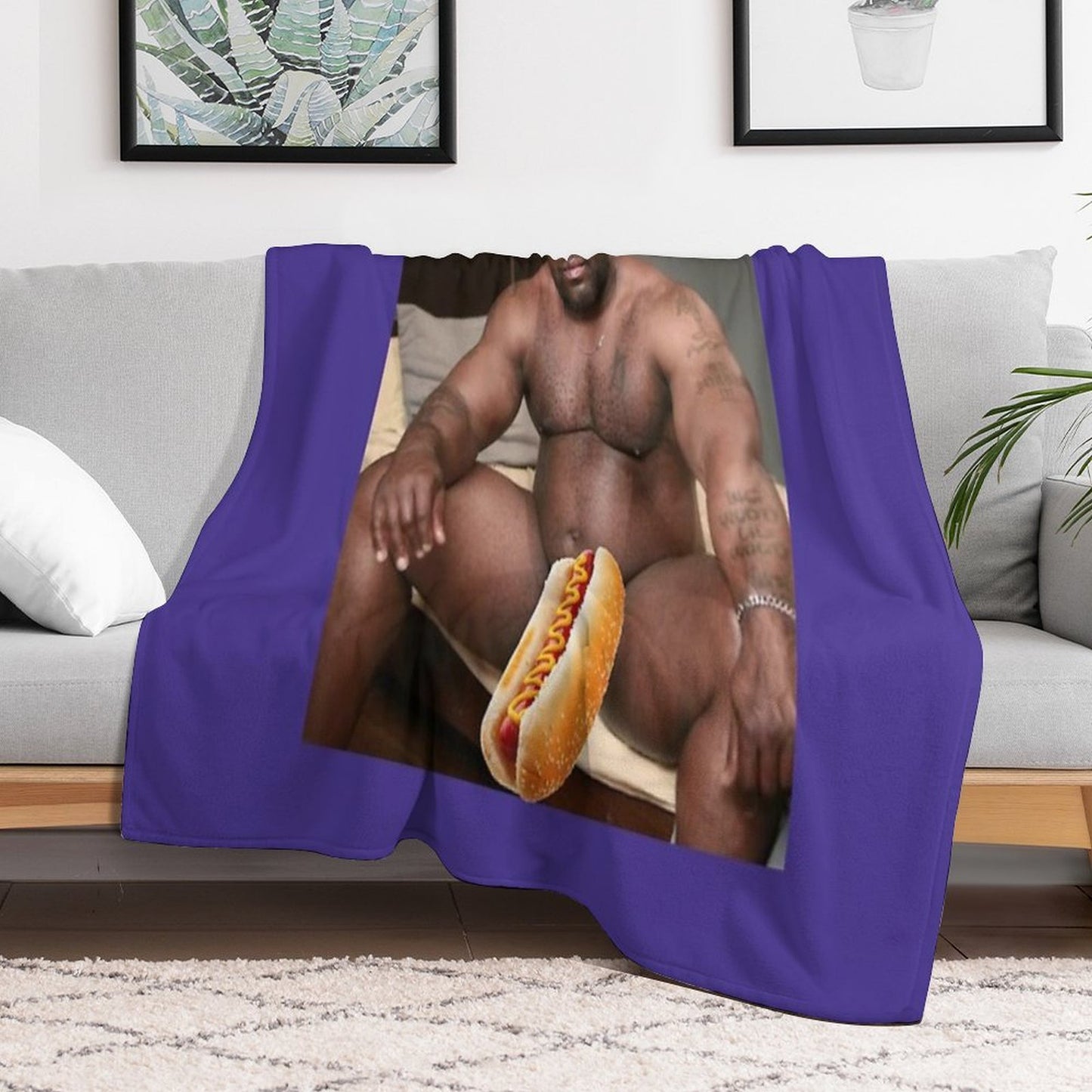 Big Dick Black Guy Meme Barry Wood Throw Blanket