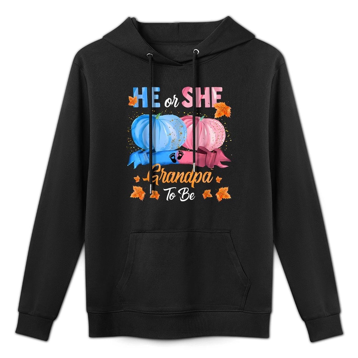 Halloween Pumpkin Gender Reveal He Or She Grandpa To Be Layering Staple Hoodie