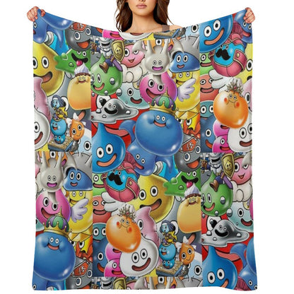 Dragon Quest Slimes Throw Blanket