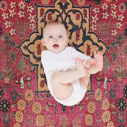 17th Century Persian Vase Carpet Print Throw Blanket