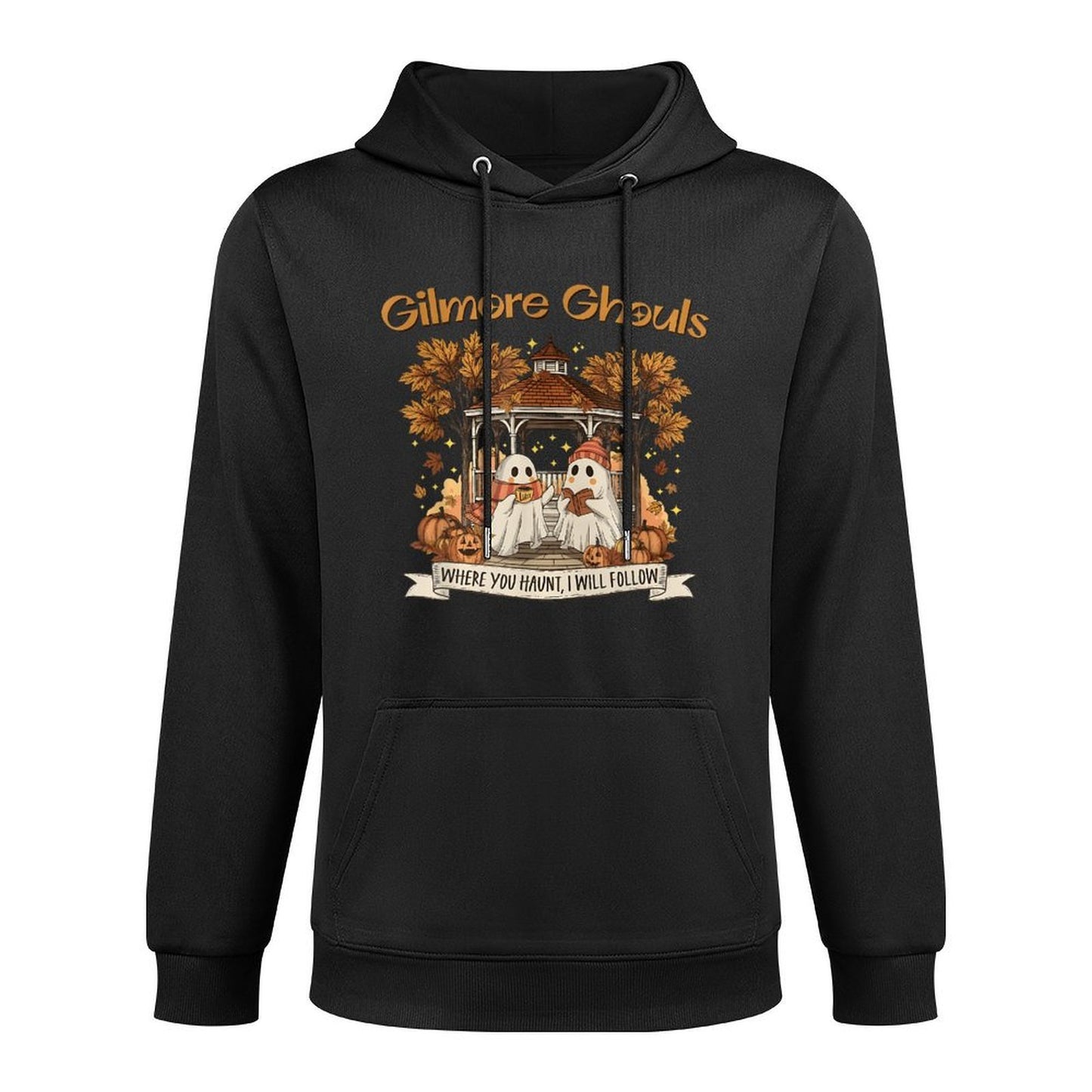 Gilmore Ghouls Where You Haunt I Will Follow Halloween Ghost Machine Washable Hoodie
