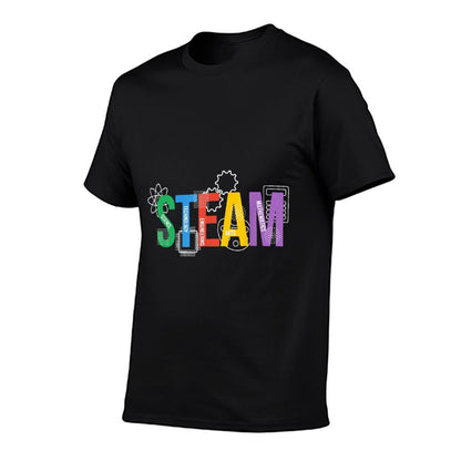 Colorful Steam Letters For Steam Program Teacher And Student T-Shirt