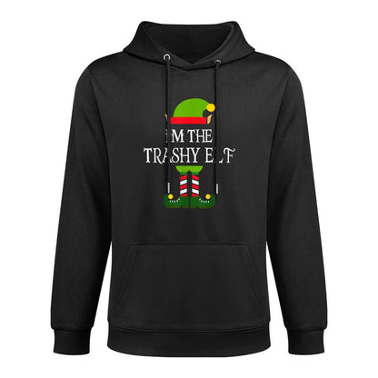 Im The Trashy Elf Family Matching Christmas Pajama Adjustable Hood Hoodie