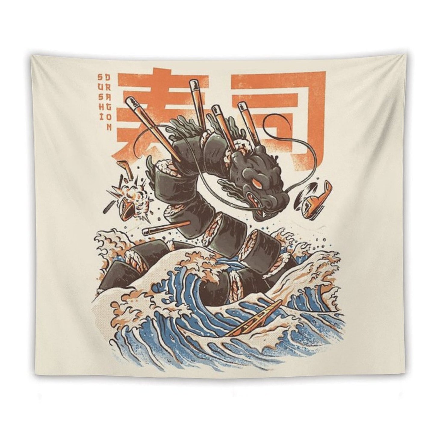 Great Sushi Dragon Tapestry