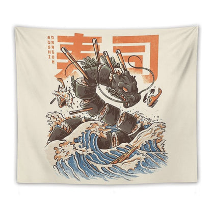 Great Sushi Dragon Tapestry