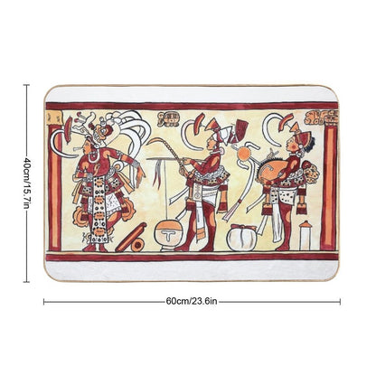 Mayan Pottery 02  Slip-Resistant Bath Mat