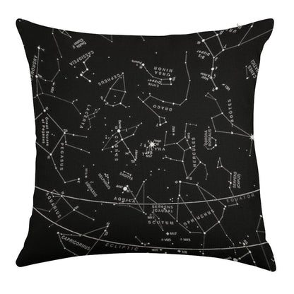 Constellations Linen Throw Pillow Cover