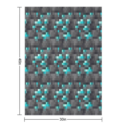 Deepslate Diamond Ore Throw Blanket