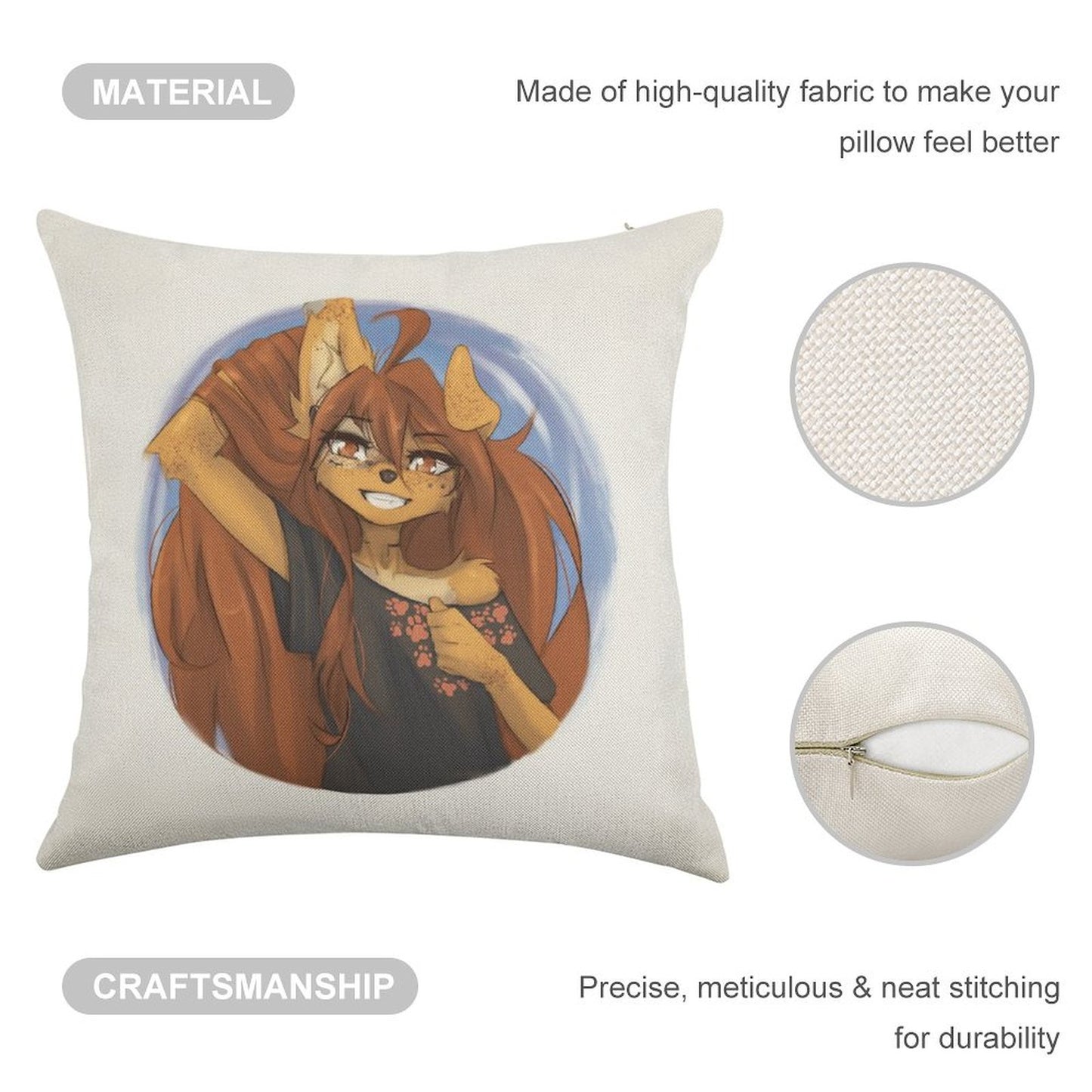 Apogee Pin Linen Throw Pillow Cover
