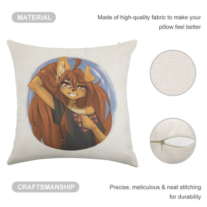 Apogee Pin Linen Throw Pillow Cover
