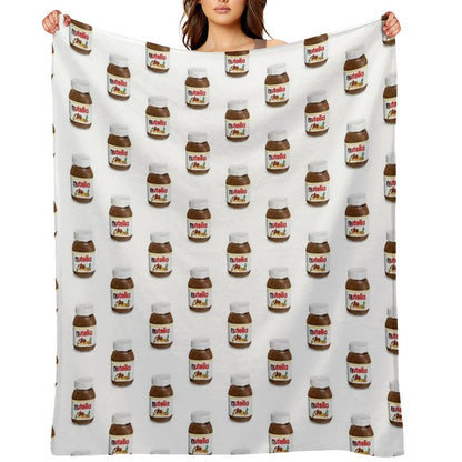 Real Nutella Throw Blanket