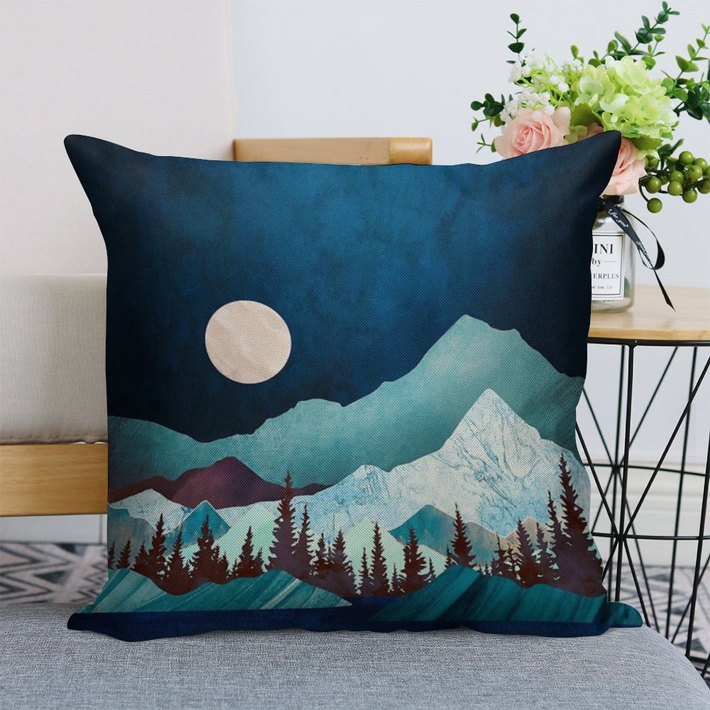 Moon Bay Linen Throw Pillow Cover