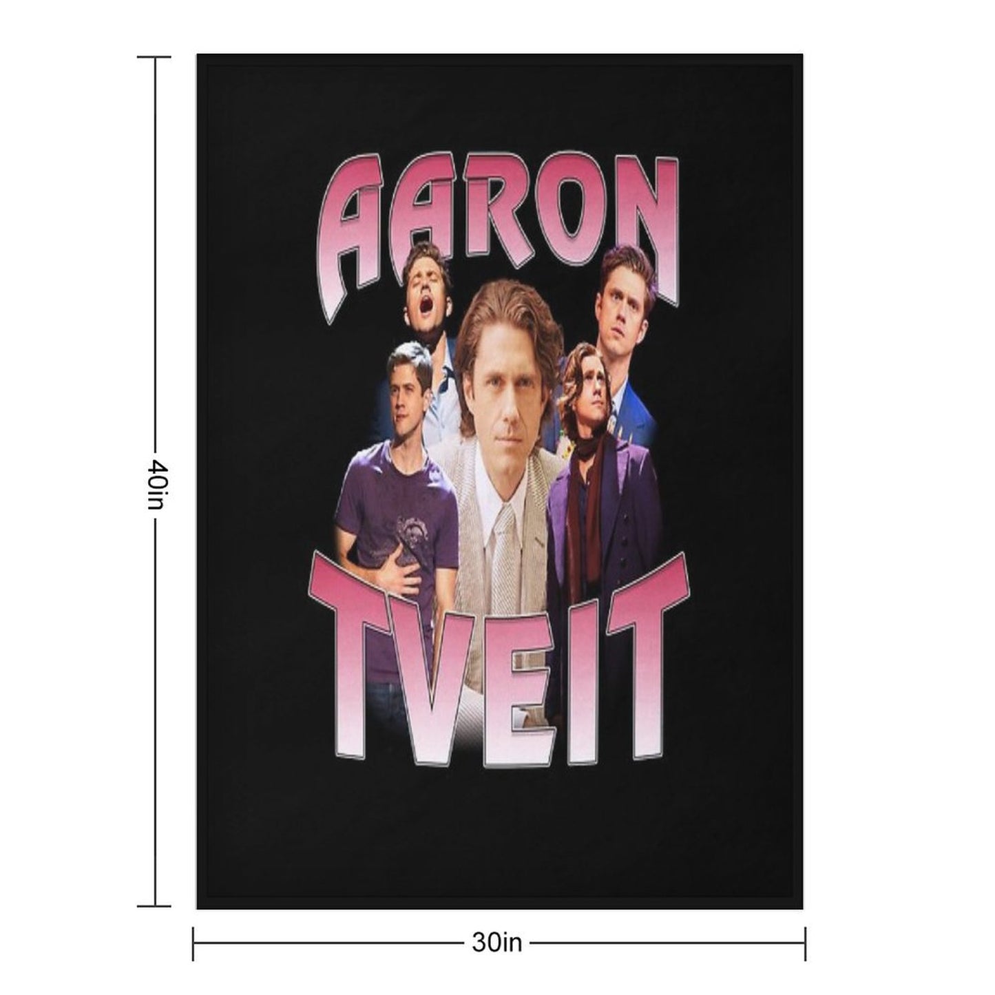 Aaron Tveit Retro Throw Blanket