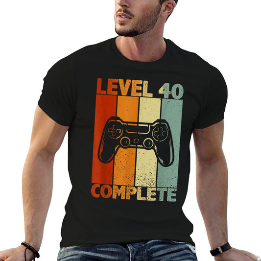 Level 40 Complete Gaming Lover Men Women 40th Birthday Gift  Polyester Blend T-Shirt