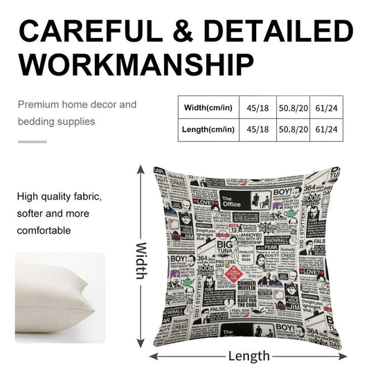 Wise Words From The Office - The Office Quotes (Variant) Linen Throw Pillow Cover