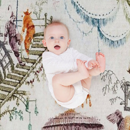 Enchanted Forest Chinoiserie Throw Blanket