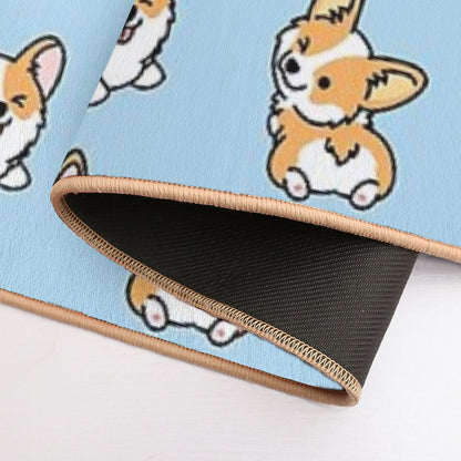 Kawaii Corgi Bath Mat