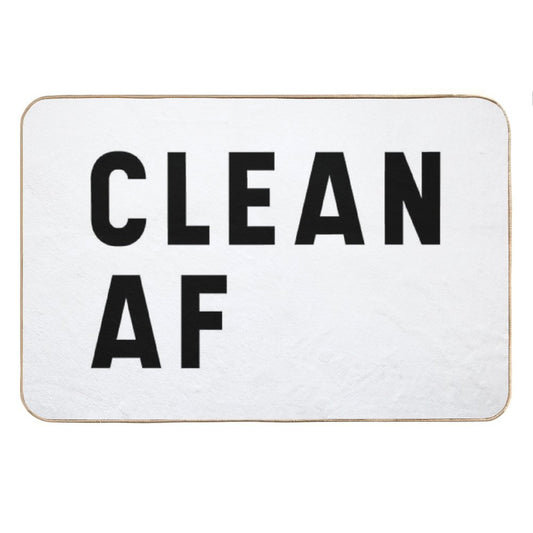 Clean AF - Funny Saying Bath Mat