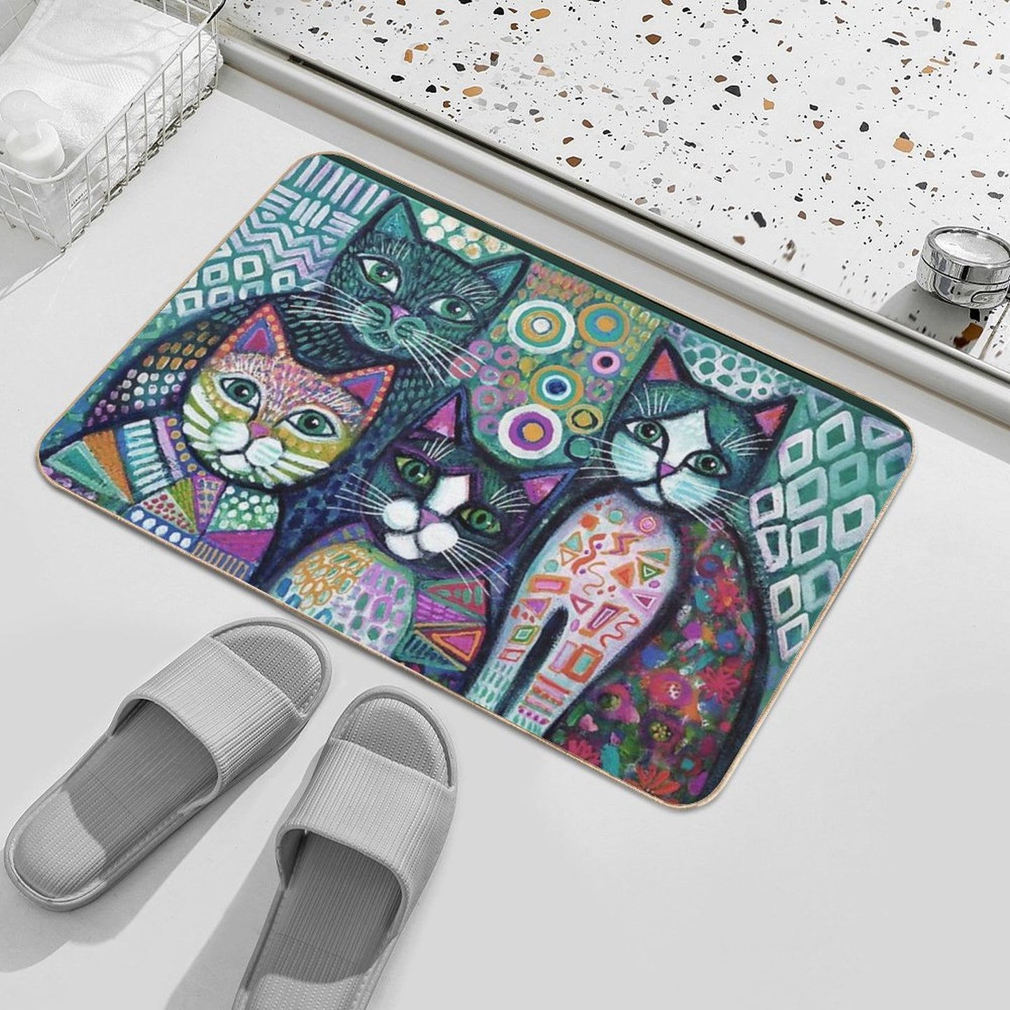 Quirky Cats Bath Mat